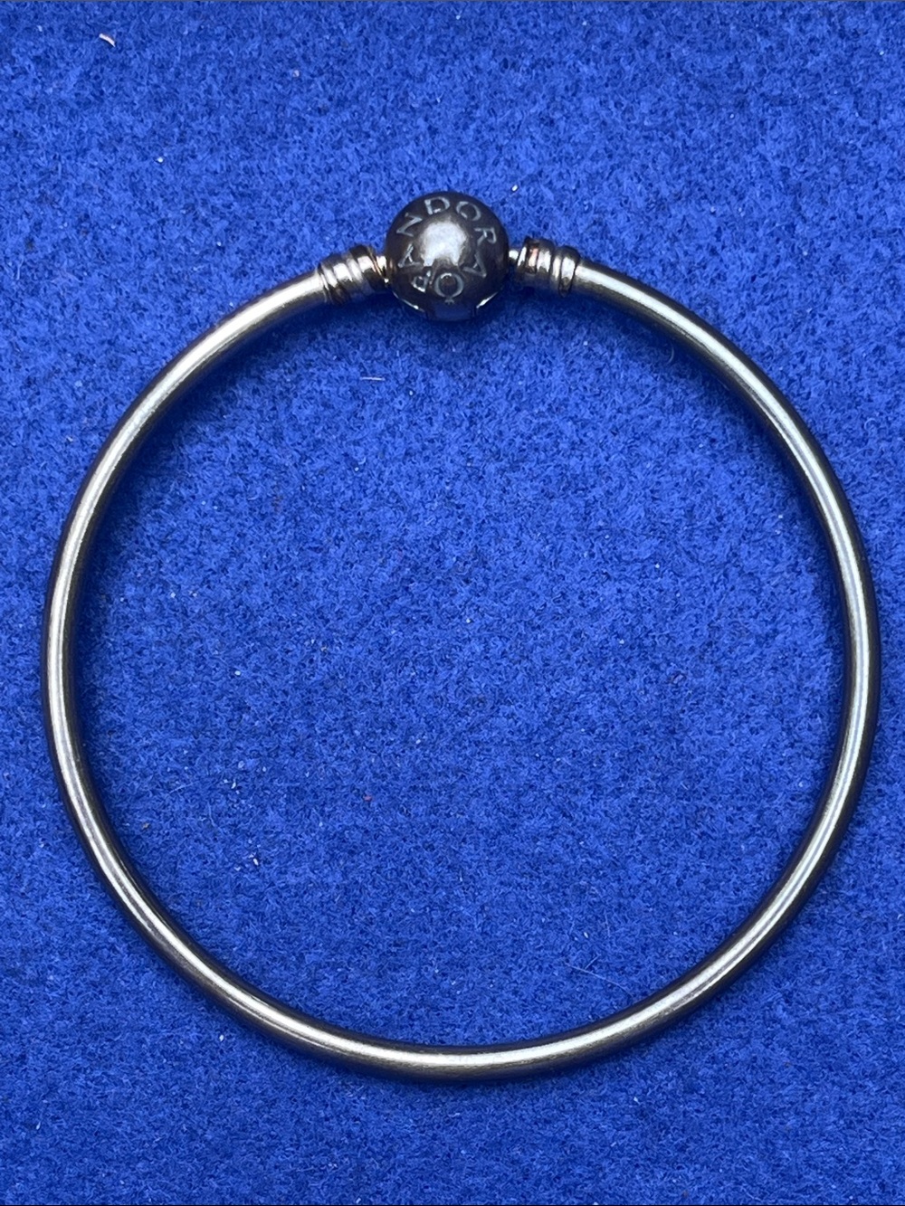 Pandora Oxidized Silver Bangle Bracelet - Picture 3 of 5